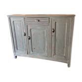 Buffet 3 portes patiné vert de gris