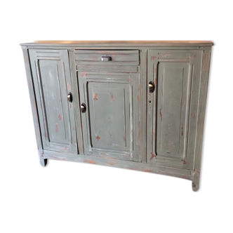 3-door buffet skated green with grey