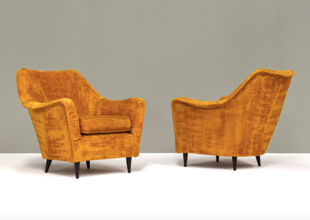 Set of 2 armchairs Italy 1950