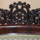 Canapé William IV en bois dur sculpté avec lions