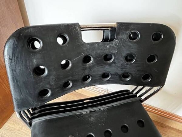 Ensemble de 4 chaises Omstak Noires par Rodney Kinsman pour Bieffeplast