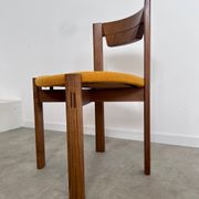 Set of 4 Scandinavian style chairs Girsberger 70s vintage solid wood