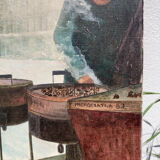 Anxian painting Painting seller of brown on vintage canvas