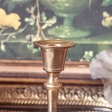 Duo of small brass candlesticks