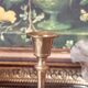 Duo of small brass candlesticks