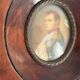 Antique Miniature Napoleon Bonaparte Empire Mahogany Frame Collector's Item