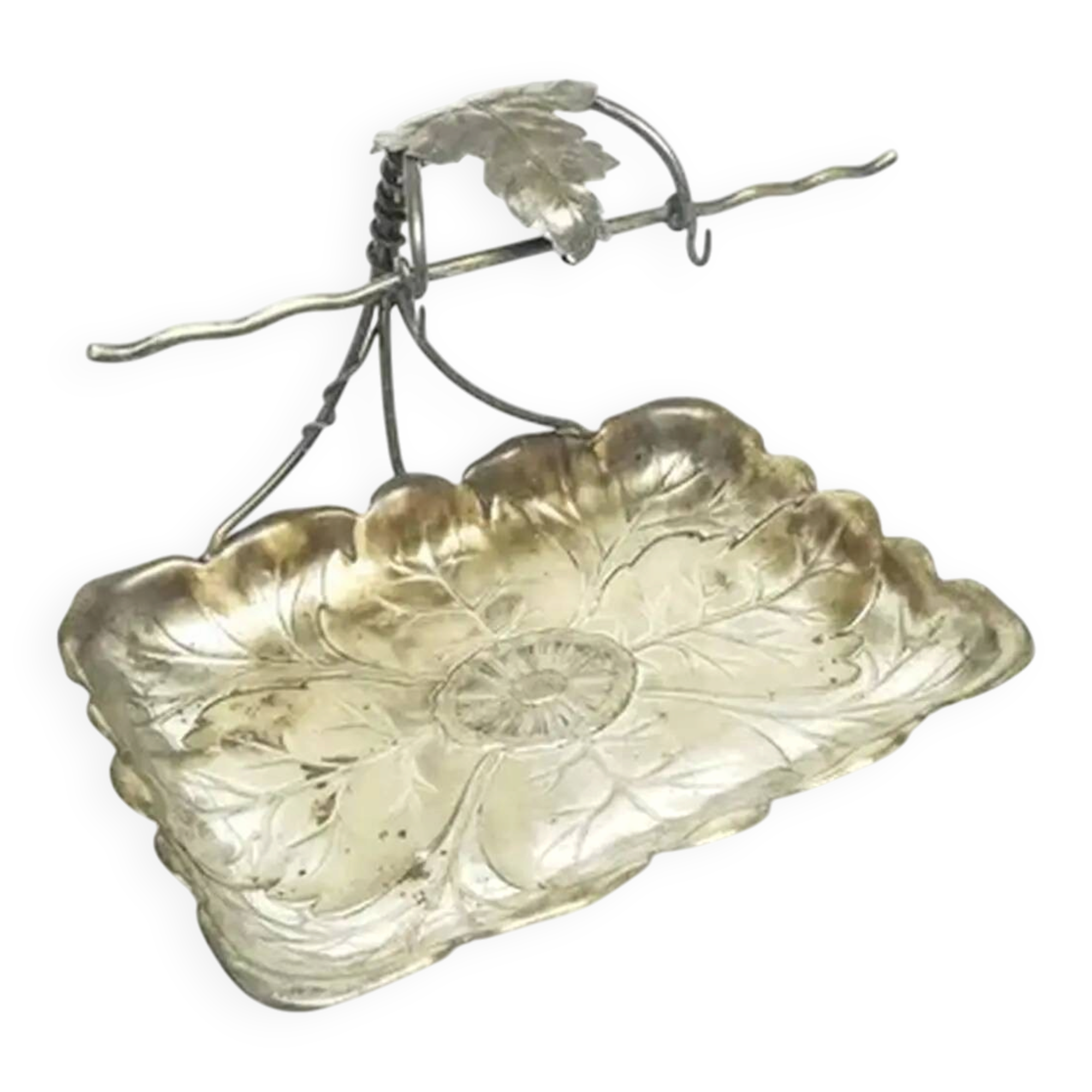 Fruit bowl, Art Nouveau, silver-plated brass, WMF, Germany, early 20th century
