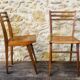 Pair of vintage bistro chairs, Stella Luterma, Circa 60'