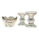 Vintage littala style crystal candlesticks