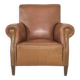 50s club armchair in imitation leather and wood