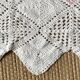 Pink and white crochet single bedspread 135X210 cm