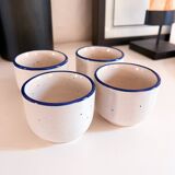 4 tasses anciennes en grès