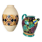 Lot of vases and carafes in earthenware and ceramic.