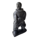 Inuit Art Soapstone Sculpture Eskimo Hunter/Fisherman Signed. 1960s