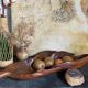 Antique XXL carved solid wood leaf cutter