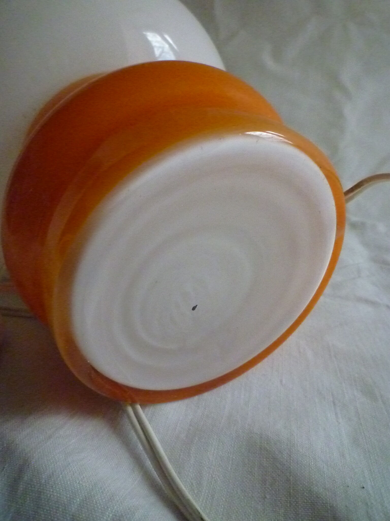 Lampe opaline années 1970 vintage