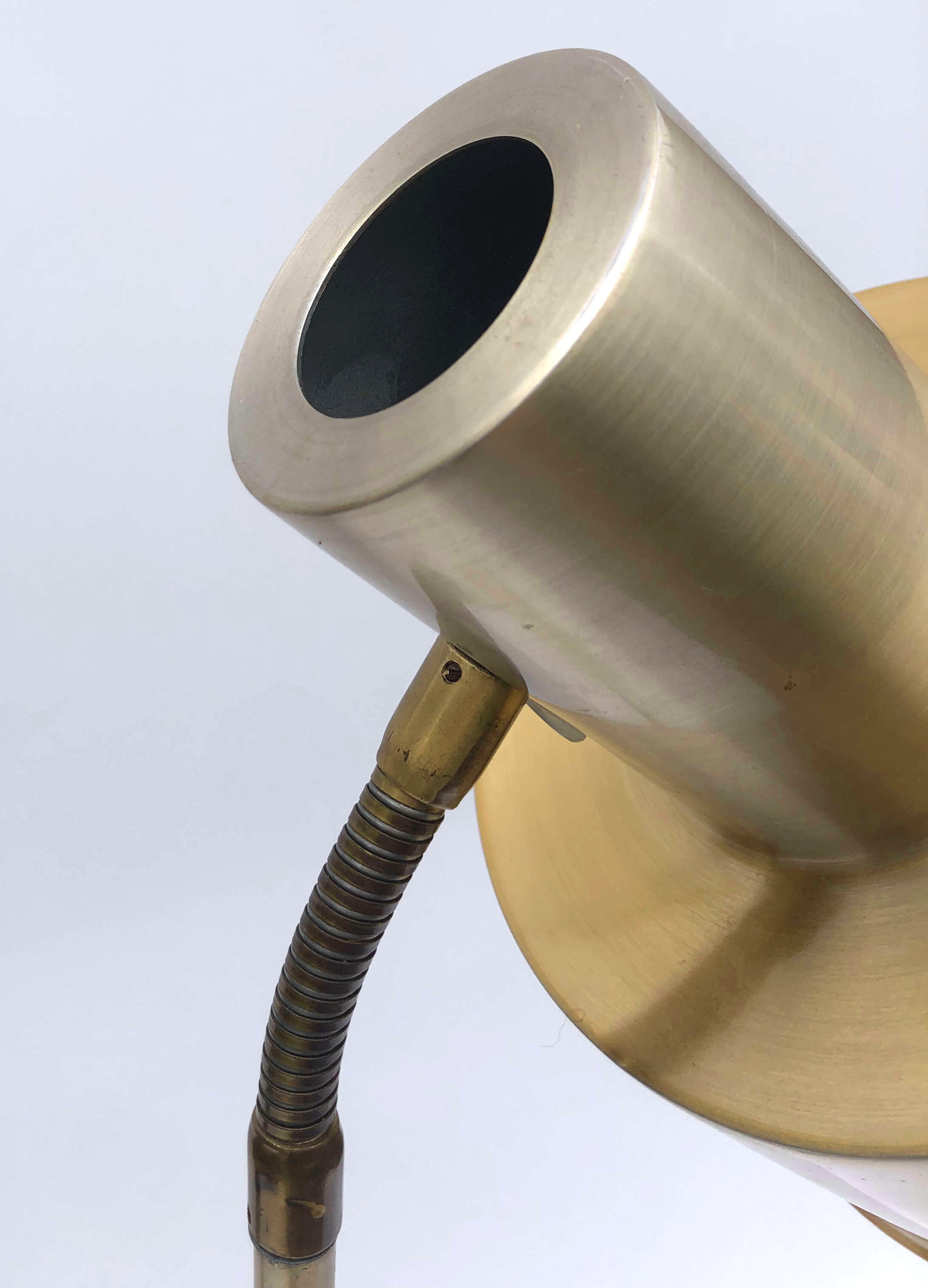 Vintage 20th Century Brass Spotlight Floor Lamp By NAFA, European Plug, 1960's