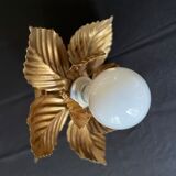 Wall lamp or ceiling lamp golden flower