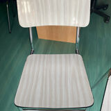White Formica chairs