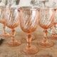 6 Vintage pink stemmed glasses, Rosaline Luminarc