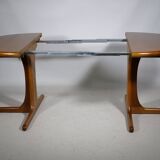 Scandinavian Solid Wood Teak Dining Table 1960s