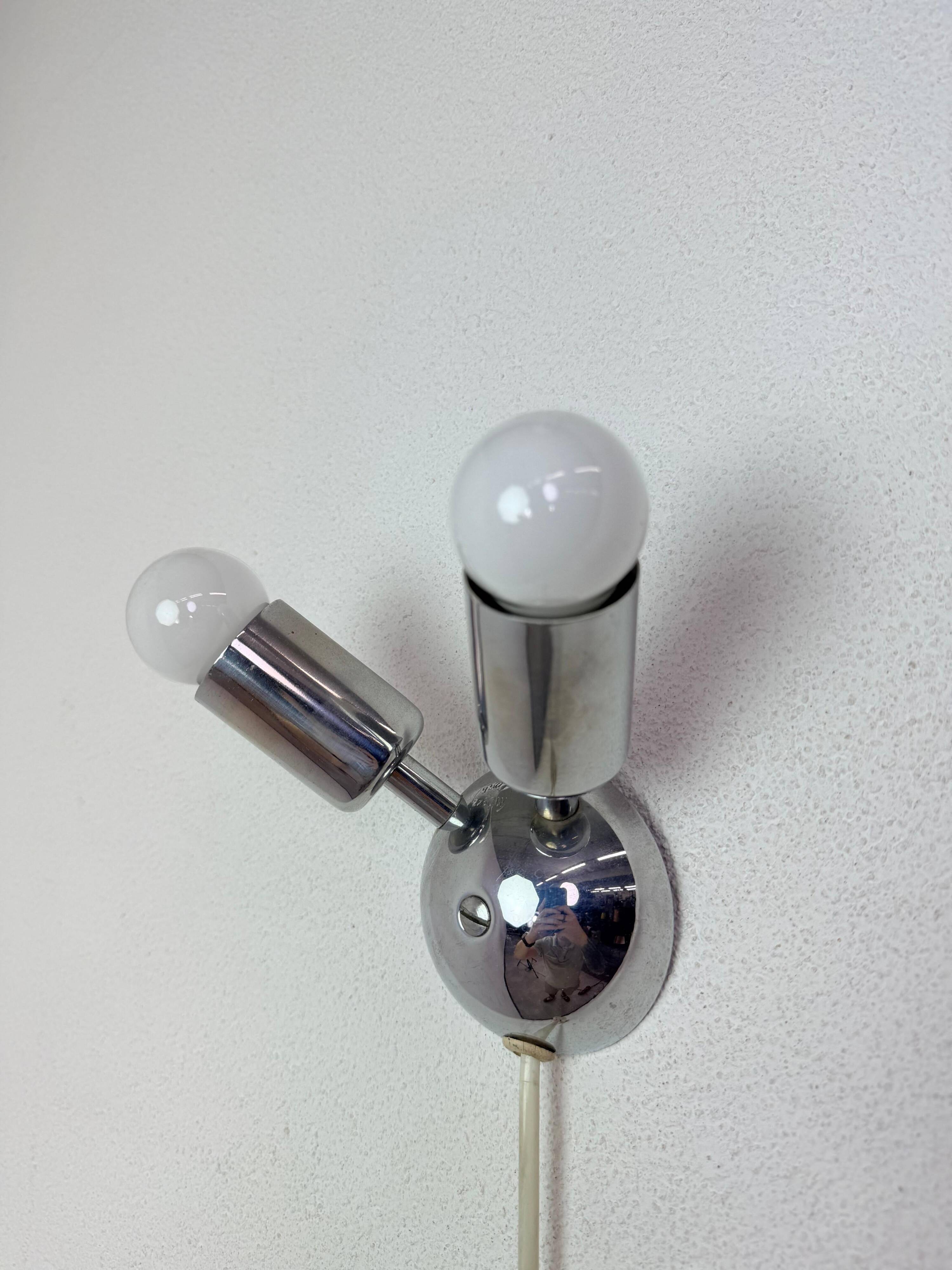 Mid-century modern wall lamp signed Drupol