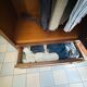 Cabinet with mirrored door in cherry wood, cabinetmaker