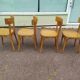 Lot de 4 chaises de bistrot en bois