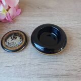 Small greece ceramic jewelry box with 24k gold border and decor