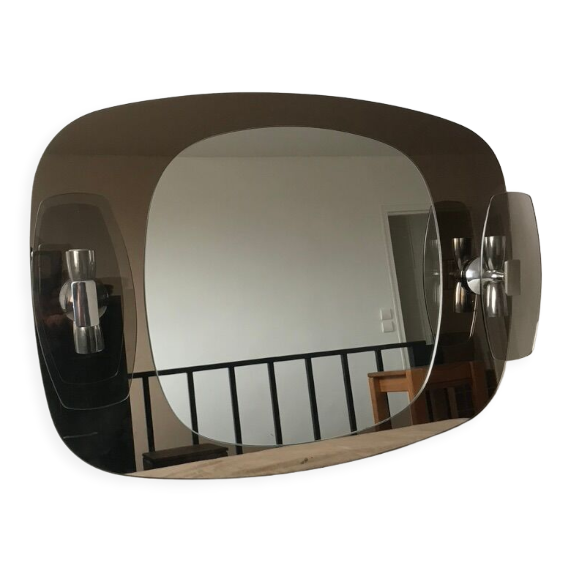 Veca smoked bathroom mirror 79x59cm