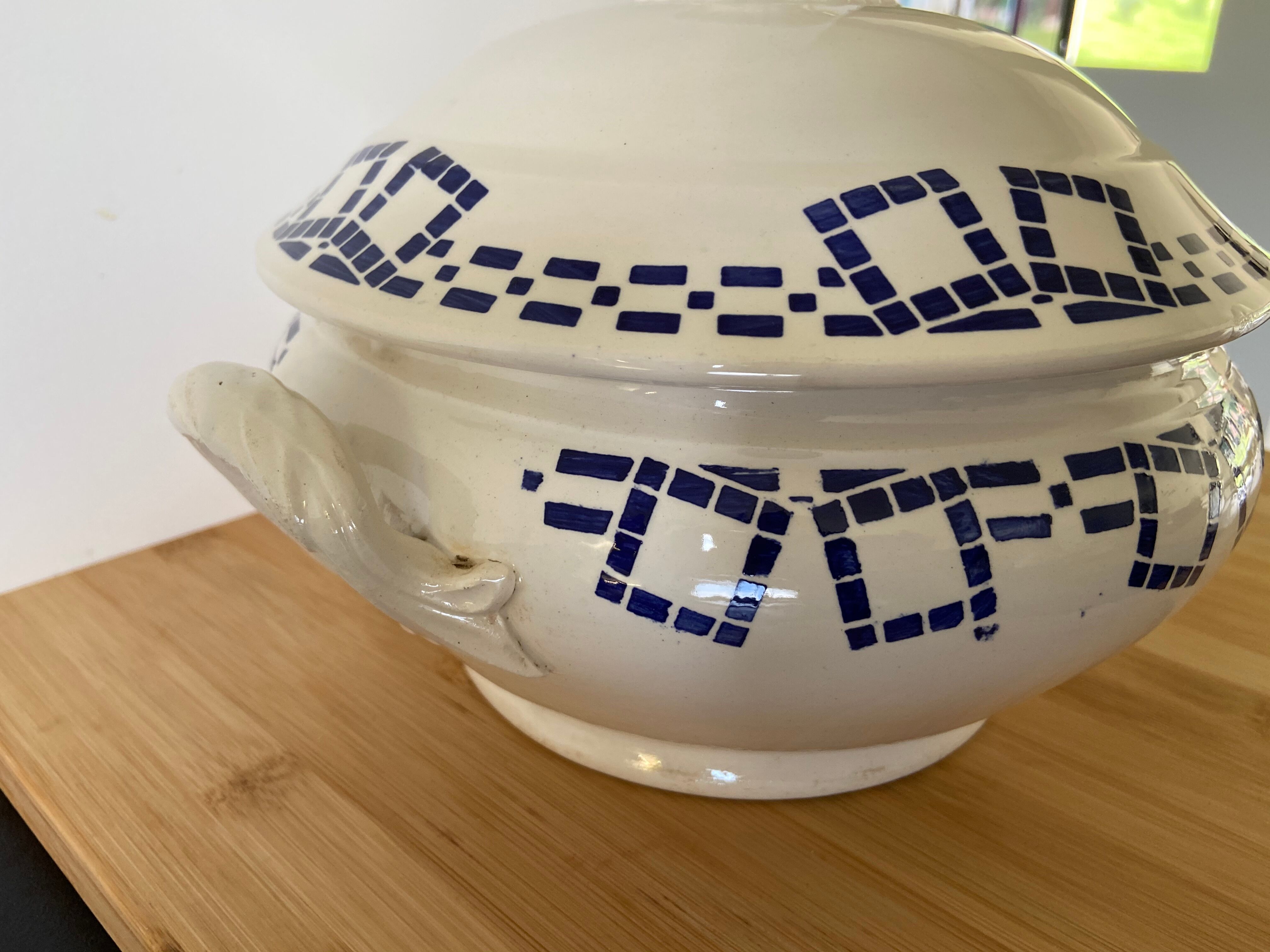 Limoges porcelain bulging soup