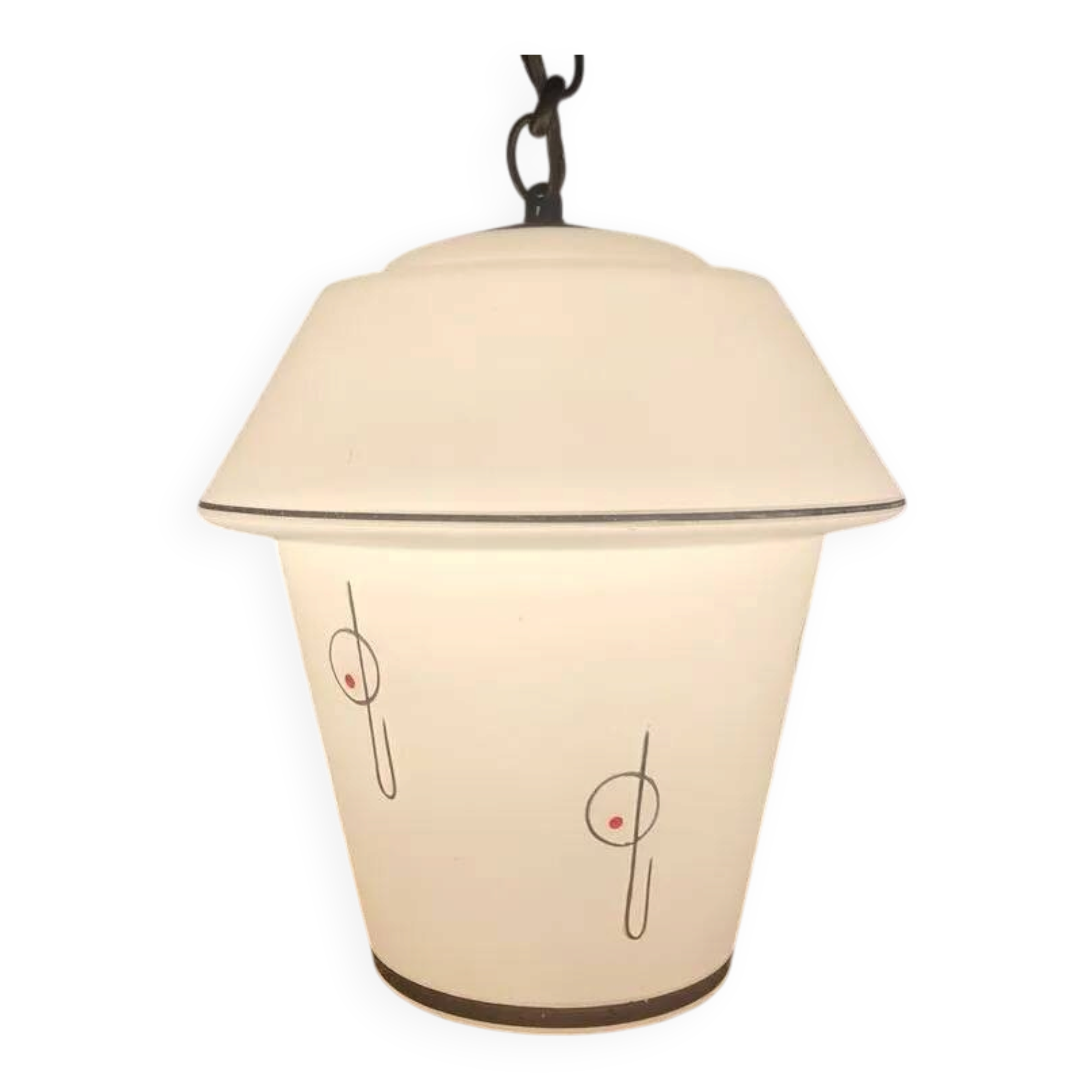 Vintage opaline suspension