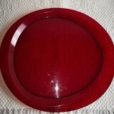 Oval top in red plexiglass 43 cm