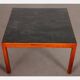 Vintage coffee table in wood and slate, 1970s