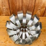 Ceiling lamp in aluminum slats 70s