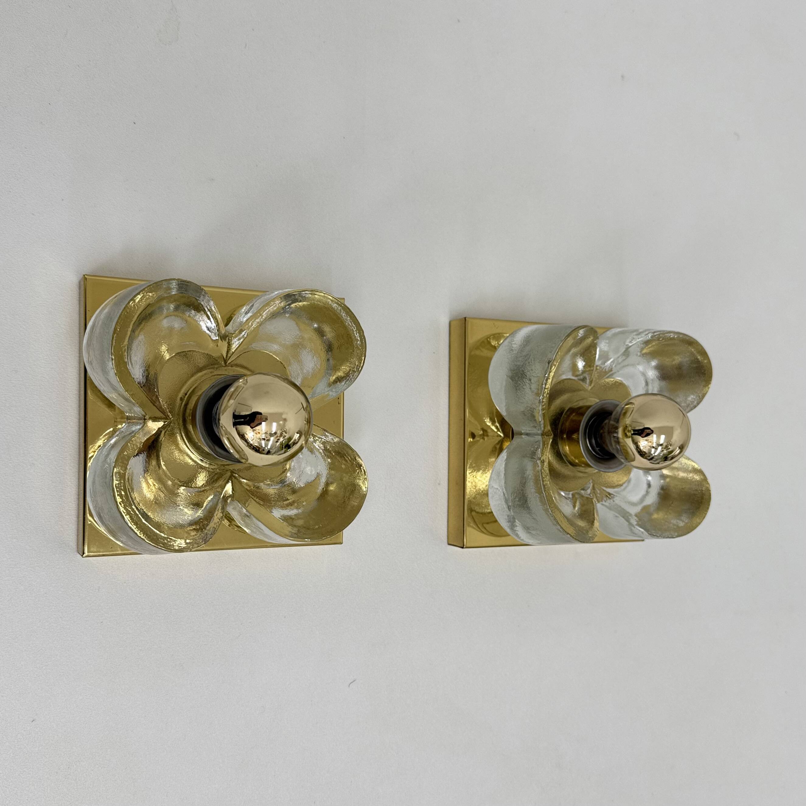 Paire d'appliques Sische Leuchten, années 1970