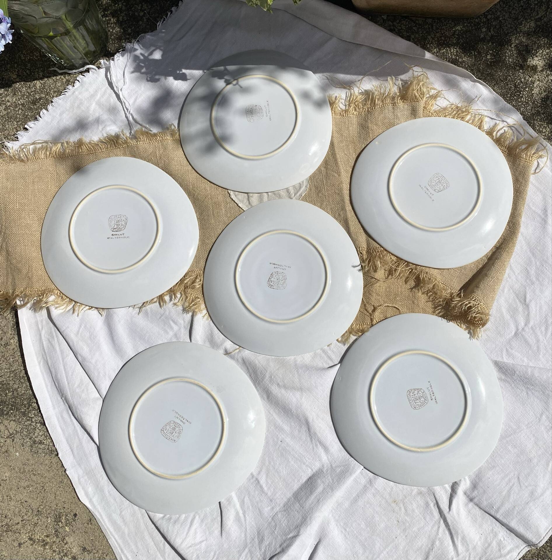 12 assiettes niderviller chalut décor poisson