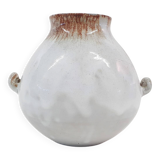 White glazed ceramic vase by Mobach, The Netherlands 1950's