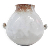White glazed ceramic vase by Mobach, The Netherlands 1950's