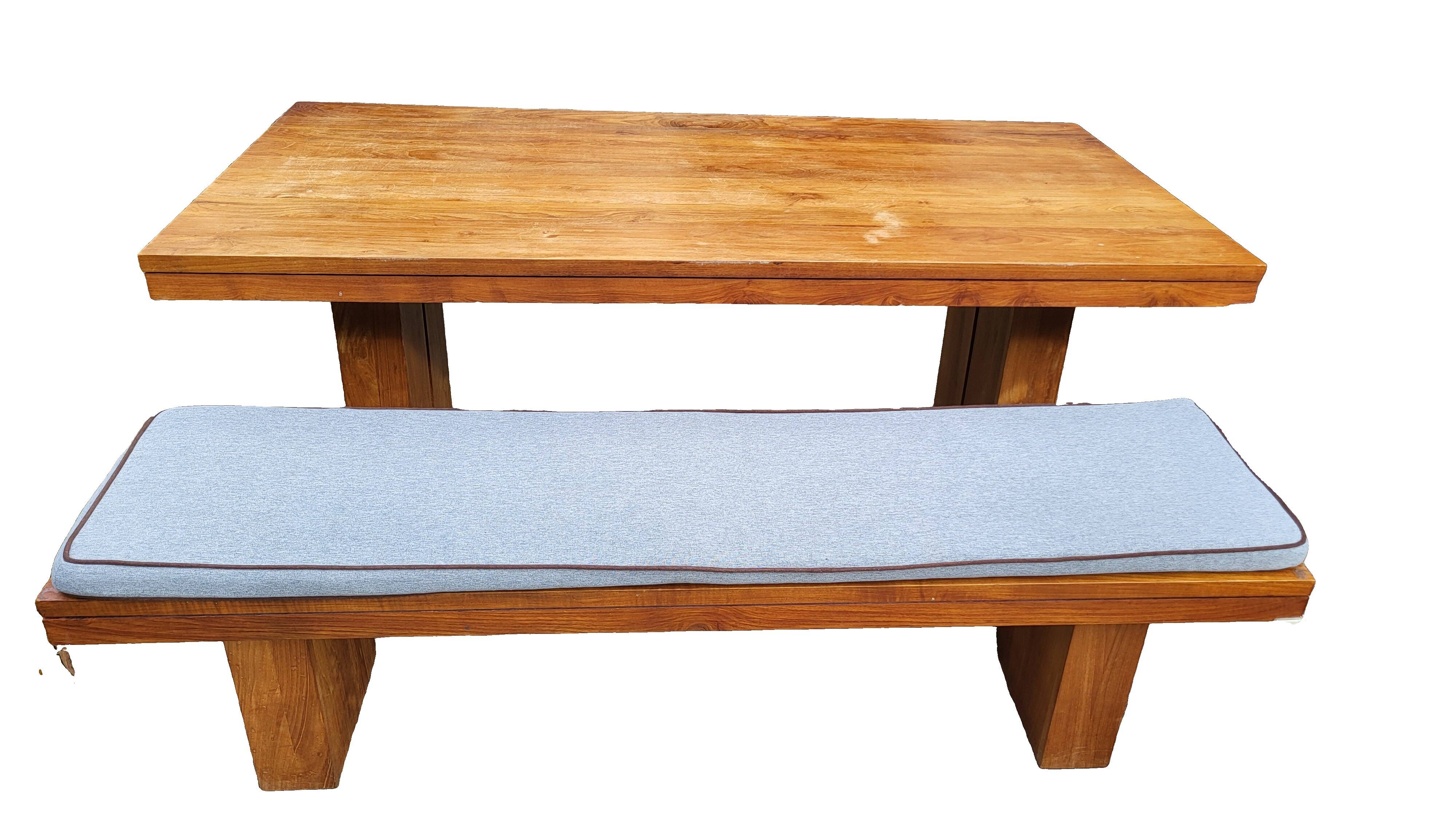 Table et banc en chêne massif Sedec