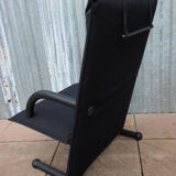Fauteuil par Burkhard Vogtherr par Arflex vintage Black Canvas  T-Line 1984