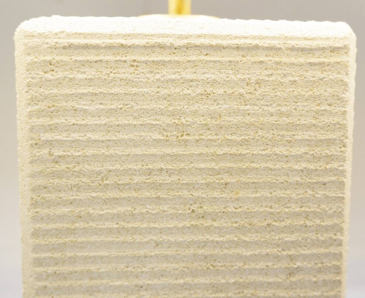 Natural "pierre de france" table lamp - 1970s