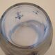 Crystal biscuit jar decorated with blue enamel and gilding.