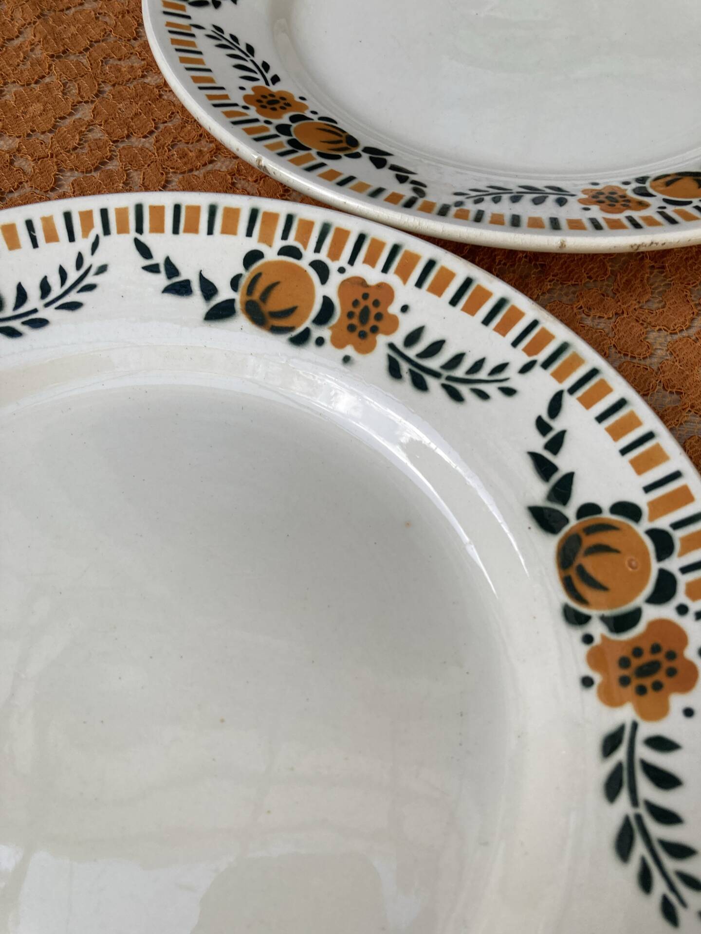 Cake stand and plates chic country Ceranord model Corbei