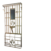 Vestiaire Art Déco en fer forgé avec miroir