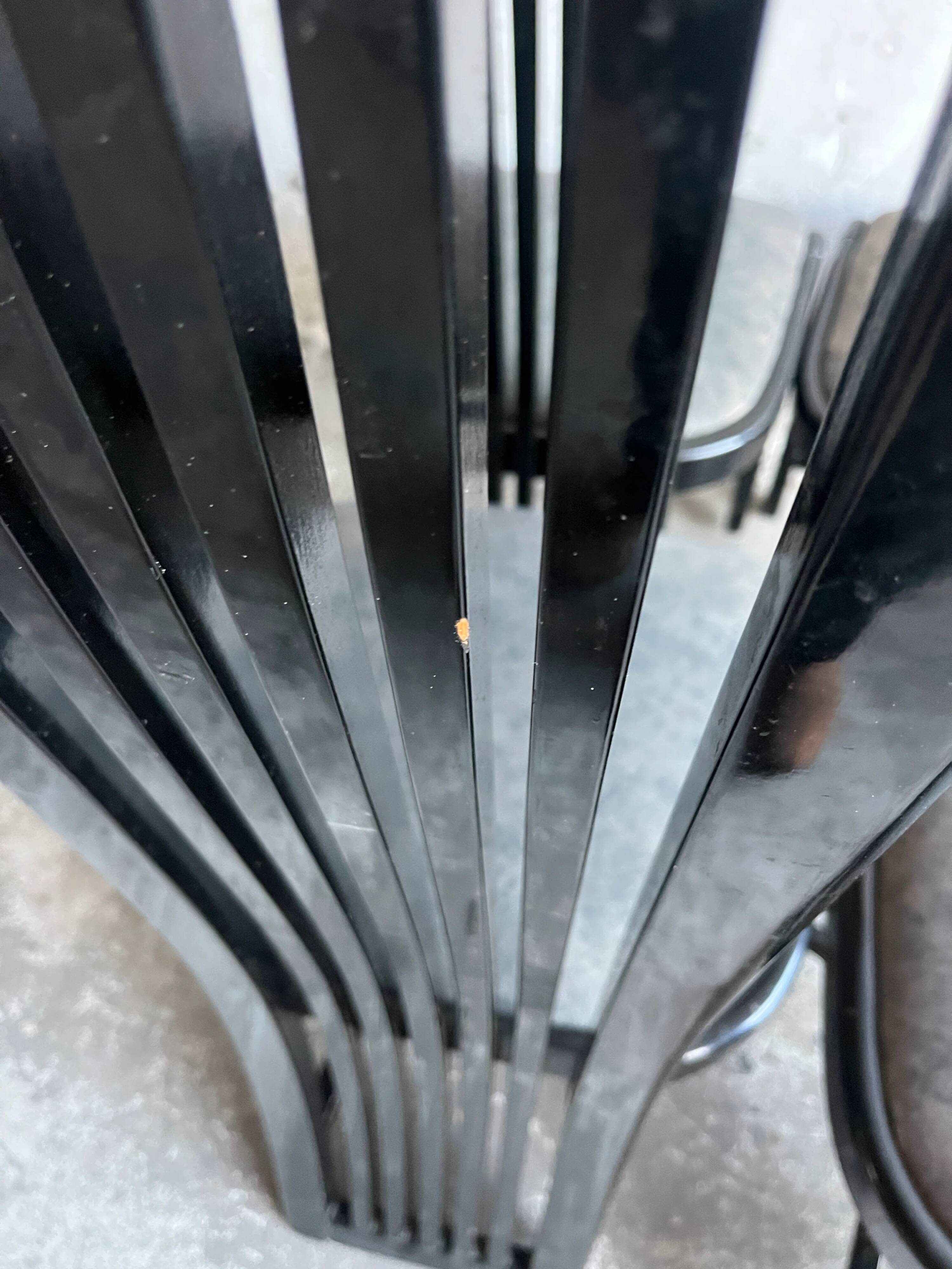 Set of 6 vintage black dining chairs