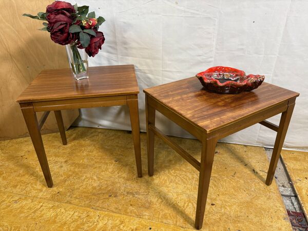 Tables de chevet en teck vintage rétro des années 50