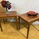 Mid Century Retro Vintage Teak Pair of Side Tables / Lamp Tables / Bedside