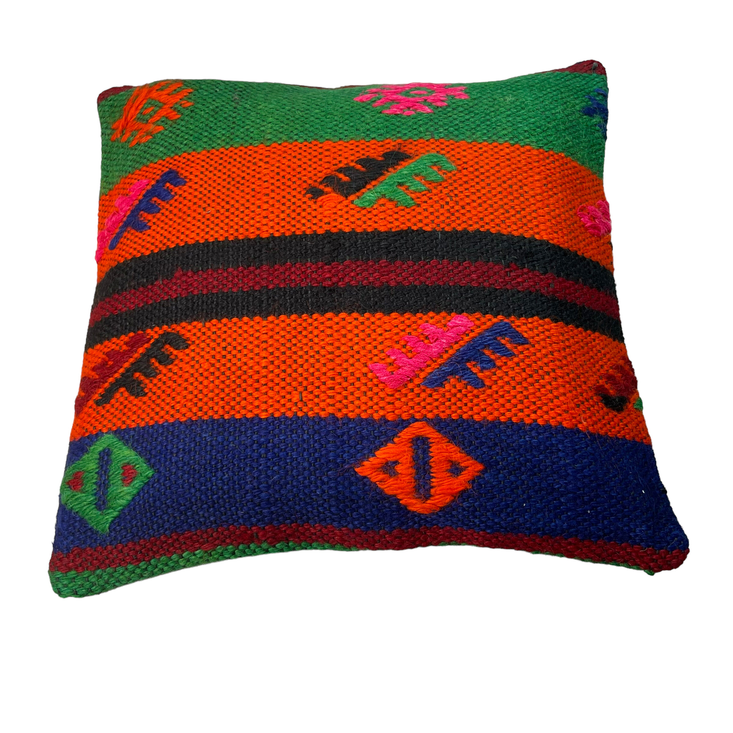 Housse de coussin en Kilim turc vintage 40x40cm