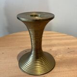 gilded brass candle holder
